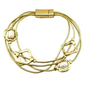 دستبند زنانه مینیمال مدل مروارید کد B5493
