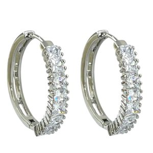 گوشواره زنانه ژوپینگ  مدل نگین دار تنیسی کد E6380