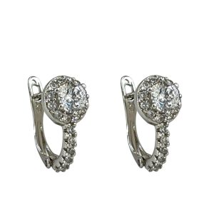 گوشواره زنانه ژوپینگ  مدل نگین دار کد E6376