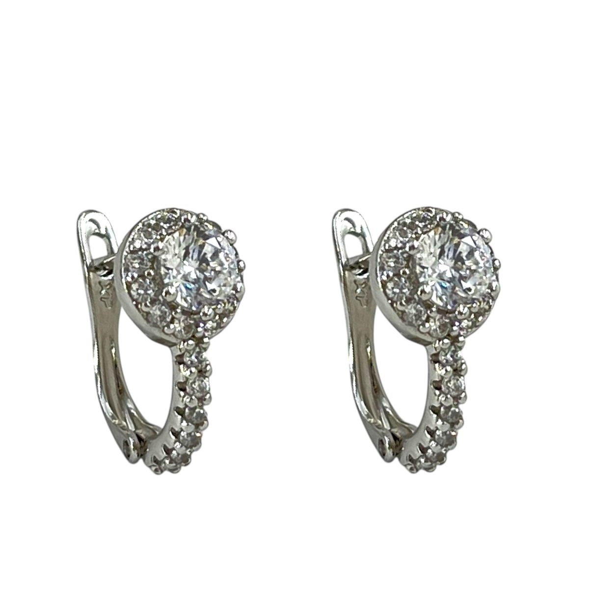 گوشواره زنانه ژوپینگ  مدل نگین دار کد E6376