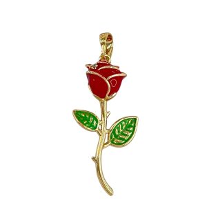 گردنبند زنانه ژوپینگ پلاک مدل گل کد N5209