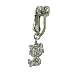پیرسینگ ناف فیک زنانه مدل گربه کد P4902