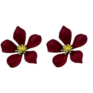 گوشواره زنانه مینیمال مدل گل کد E6467