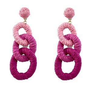 گوشواره زنانه مدل حصیری کد E6390